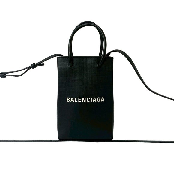 BALENCIAGA Black Leather Shoulder Bag - Picture 1 of 10
